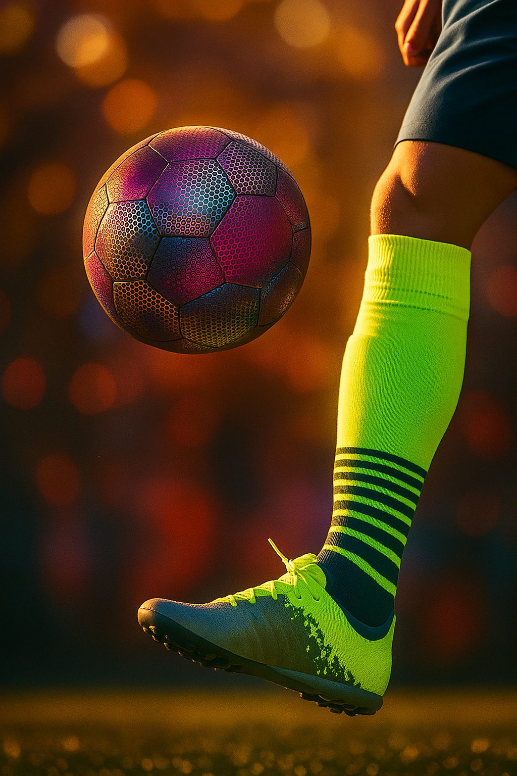 Reflective Soccer Ball Luminous Night Glow Footballs Student Training RL