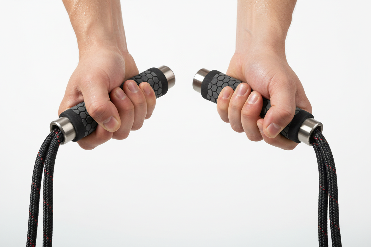 Jump rope handle close-up