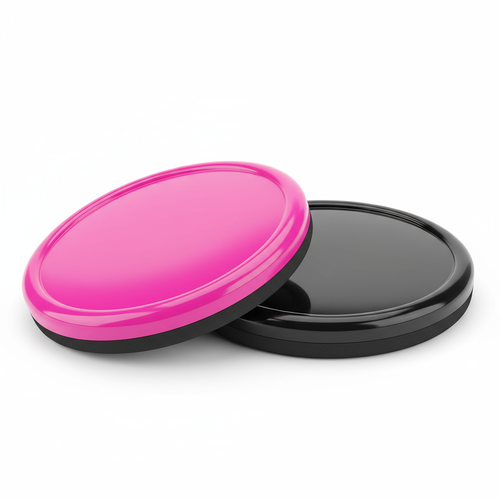 Pink and Black Fitness Sliding Discs