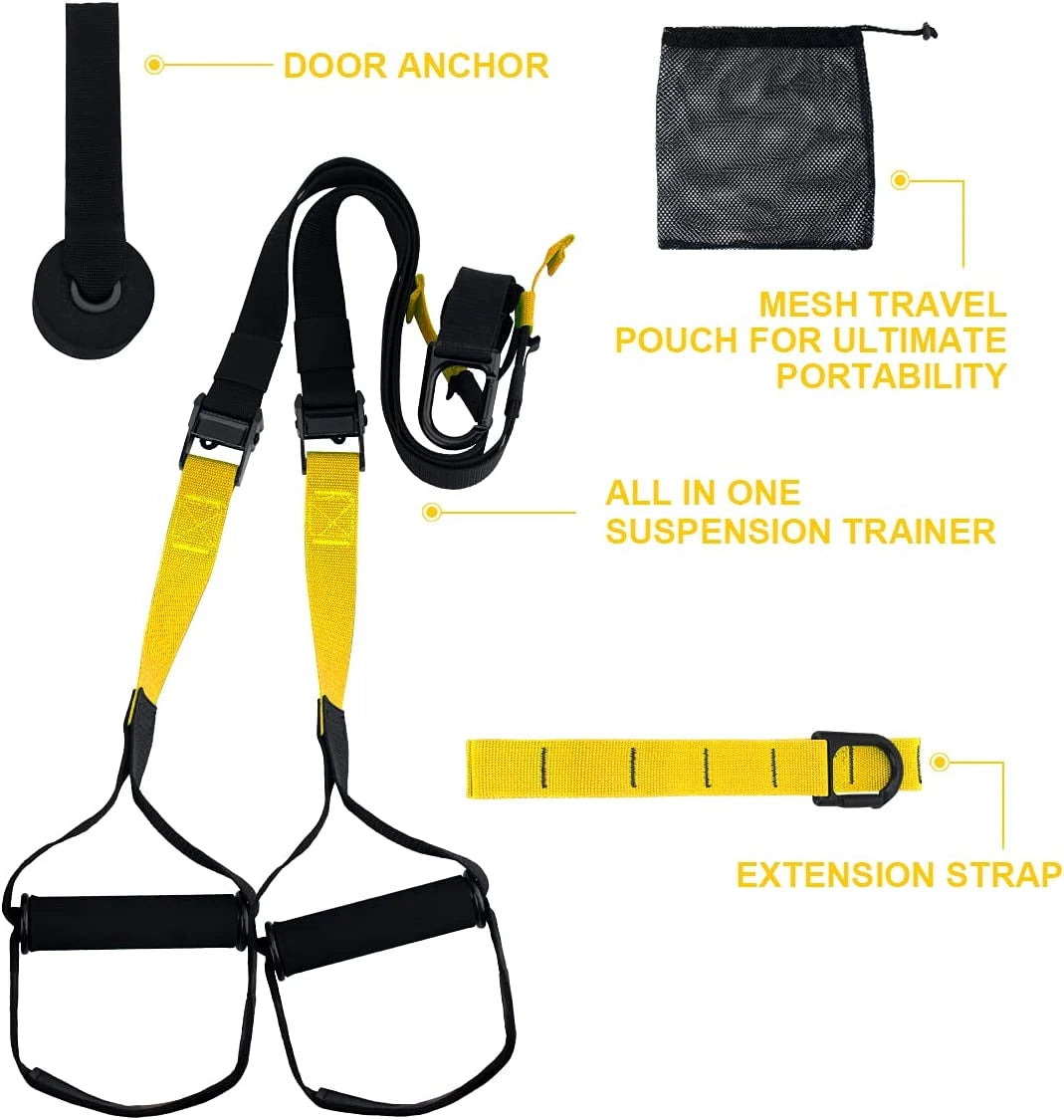 Suspension Trainer Kit, Sling Training with Door Anchor,Adjustable Multifunction