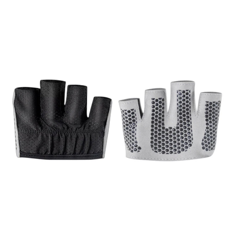 Pilates Yoga Non-Slip Grip Workout Gloves Weight Lifting Gym Half Hand Mittens