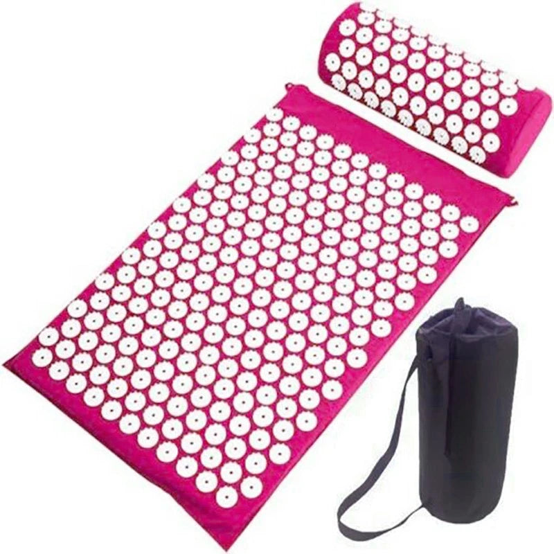 Acupressure Mat Yoga Massage Shakti Sit Lying Mats Pillow Pain Stress Pain Relax