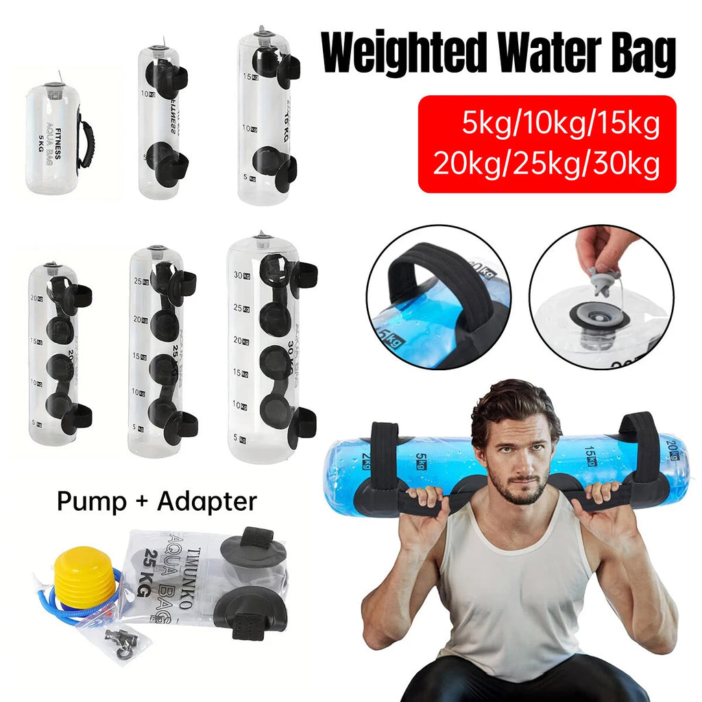 5-30kg Adjustable Aqua Hydro Bag for Weight Training Water Kettlebell Fitness AU