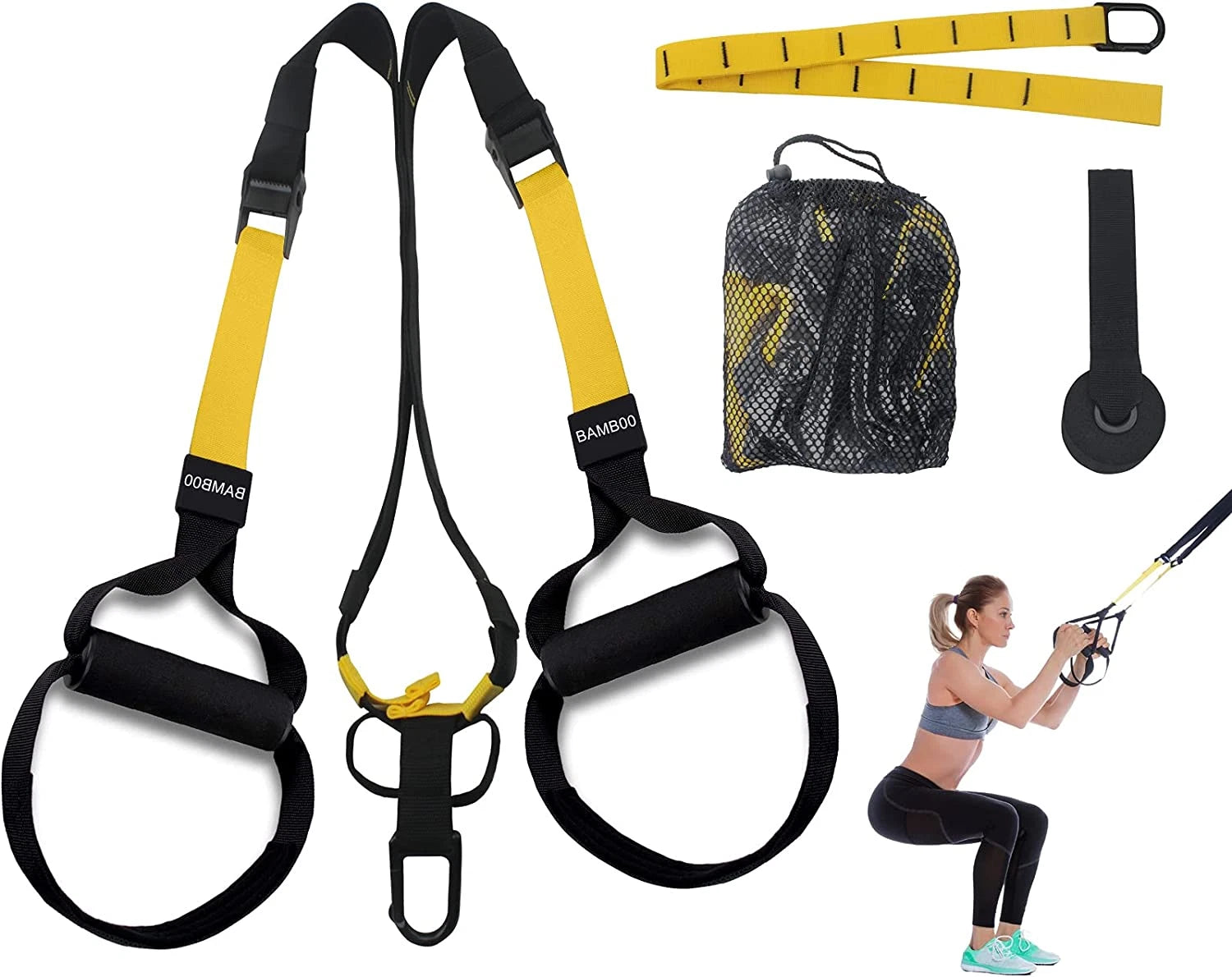 Suspension Trainer Kit, Sling Training with Door Anchor,Adjustable Multifunction