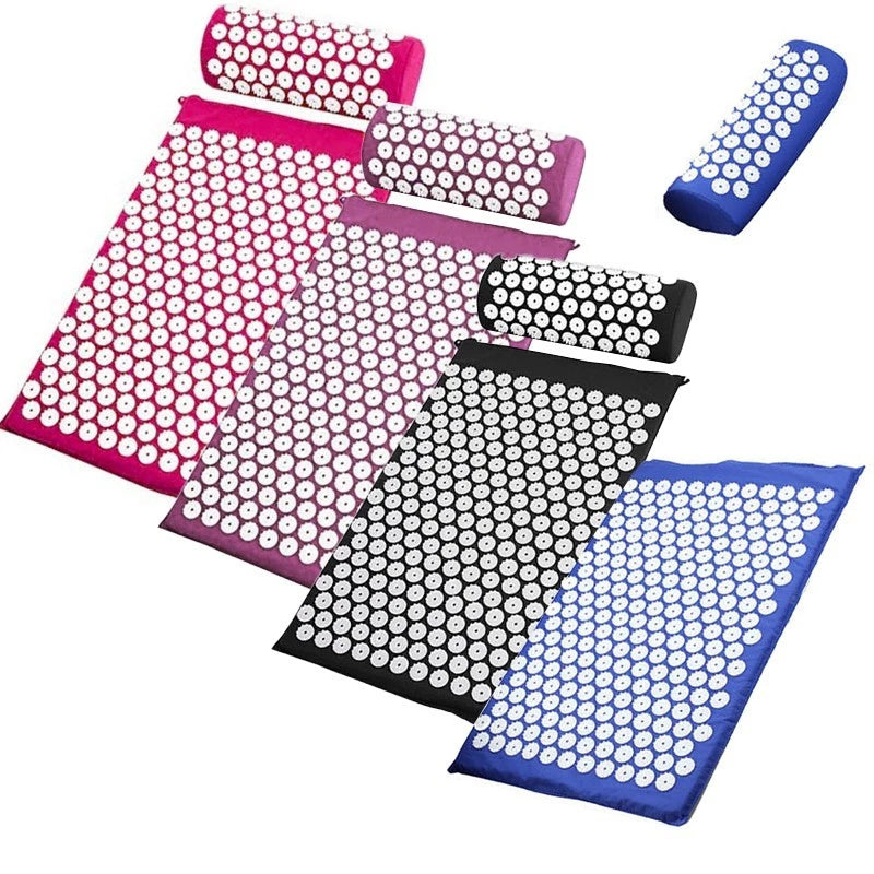 Acupressure Mat Yoga Massage Shakti Sit Lying Mats Pillow Pain Stress Pain Relax