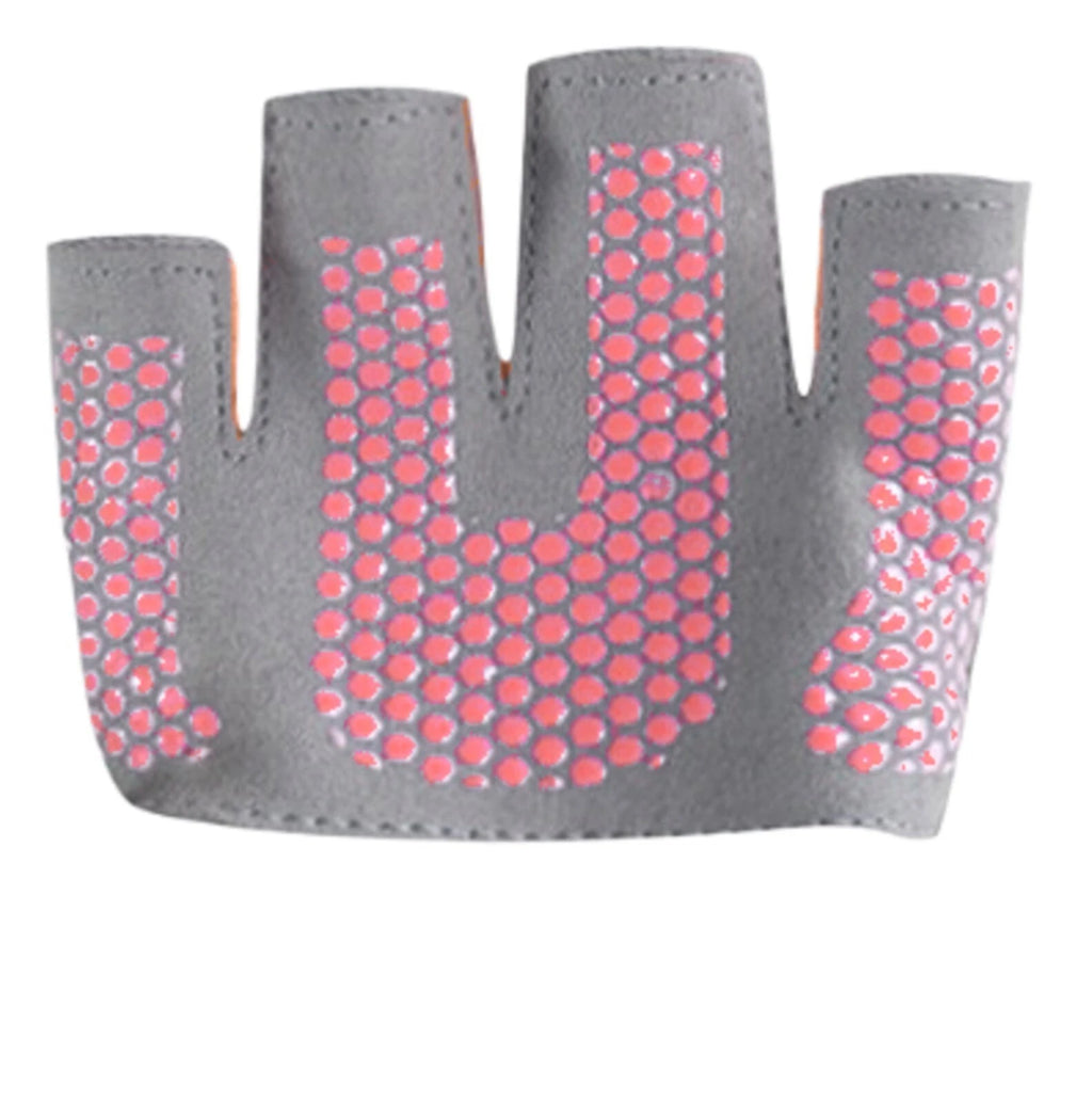 Pilates Yoga Non-Slip Grip Workout Gloves Weight Lifting Gym Half Hand Mittens