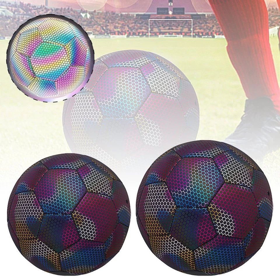 Reflective Soccer Ball Luminous Night Glow Footballs Student Training RL