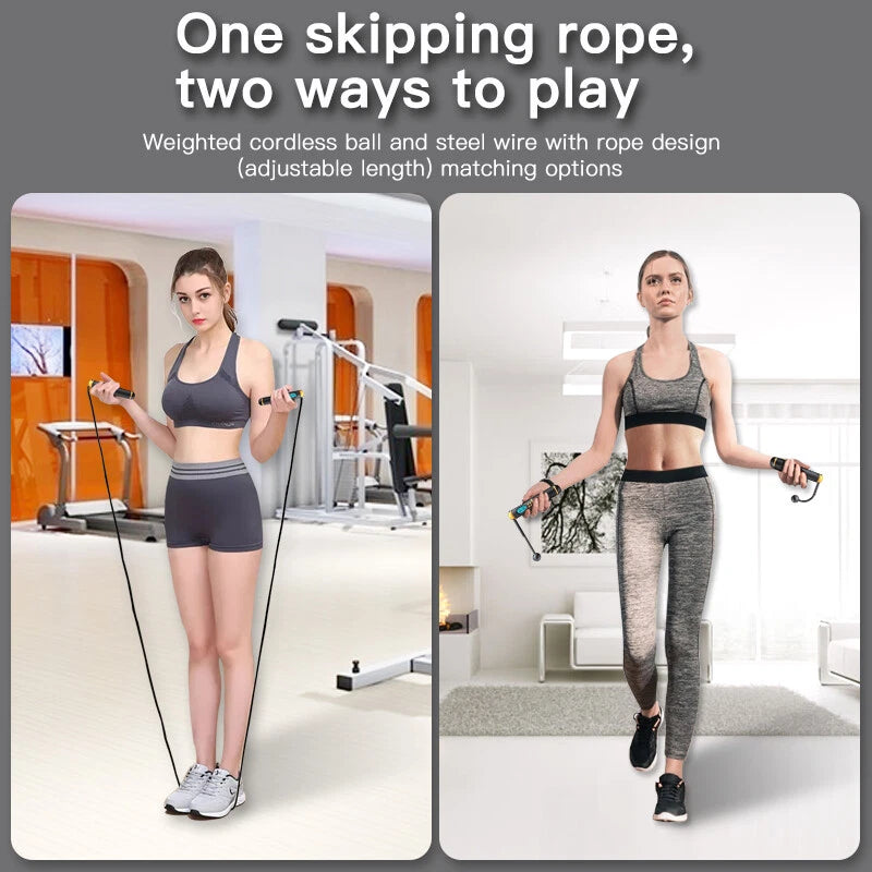 Weighted Smart Jump Rope Gym Skipping Rope CrossFit Indoor Outdoor Exercises AU