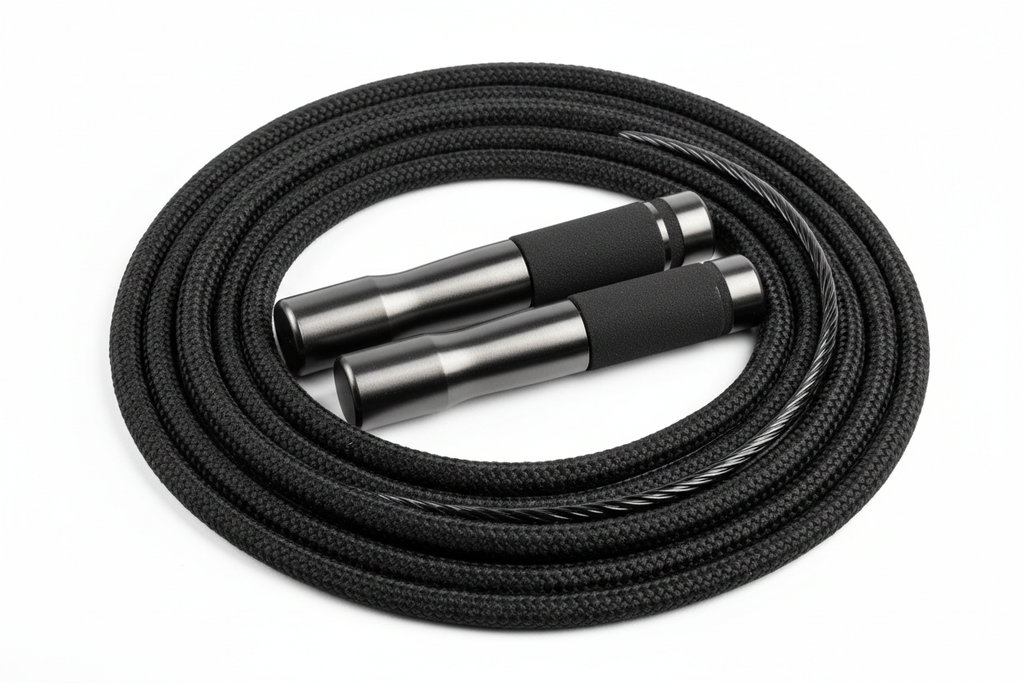 Weighted jump rope white background